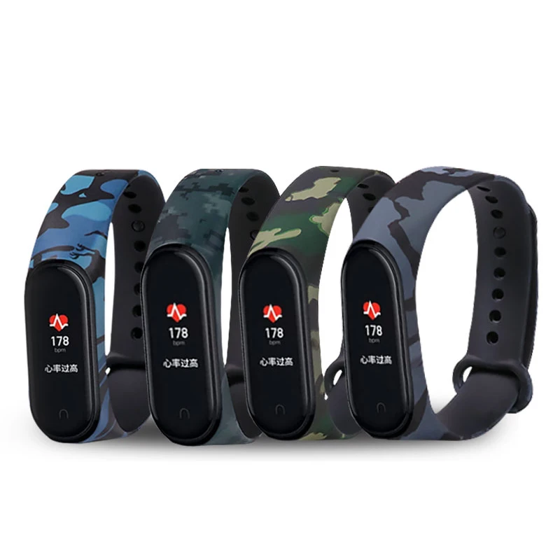 Camouflage Rubber Silicone Wristband Watch Band for Xiaomi Mi Band 4 Strap Miband 3 Accessories, 4 colors
Camouflage Rubber Silicone Wristband Watch Band for Xiaomi Mi Band 4 Strap Miband 3 Accessories, 4 colors