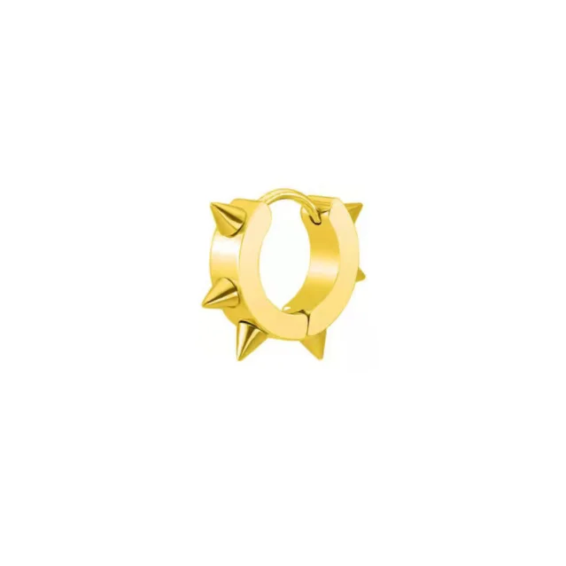 New Trendy Stainless Steel Spike Huggie 18 Karat Gold Plated Geometric Stock Earrings For Women
New Trendy Stainless Steel Spike Huggie 18 Karat Gold Plated Geometric Stock Earrings For Women