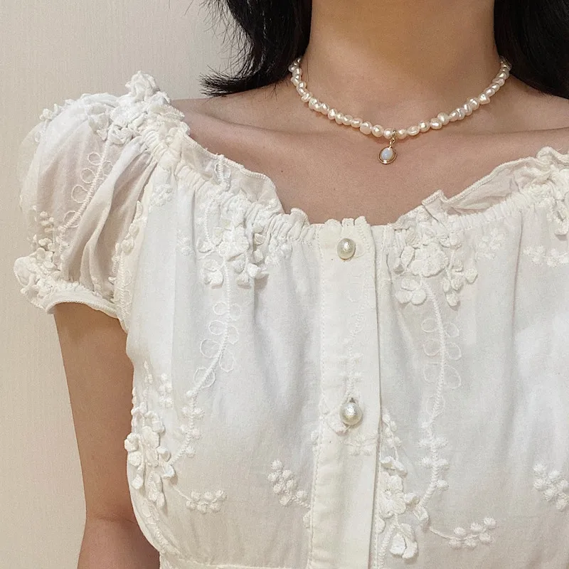 2022 New Popular Vintage Pearl With Moon Stone Pendant Choker Necklace For Lady Gift
2022 New Popular Vintage Pearl With Moon Stone Pendant Choker Necklace For Lady Gift