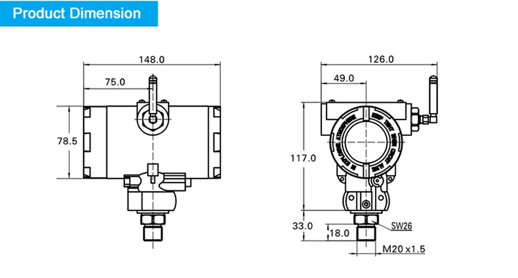 FST100-1102 433mhz Industrial nb-iot Wireless Probe Pressure Sensors Transducer - ANKUX.COM