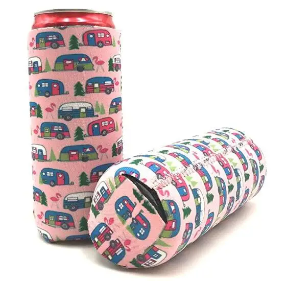 Neoprene slim can cooler 12oz slim can holder