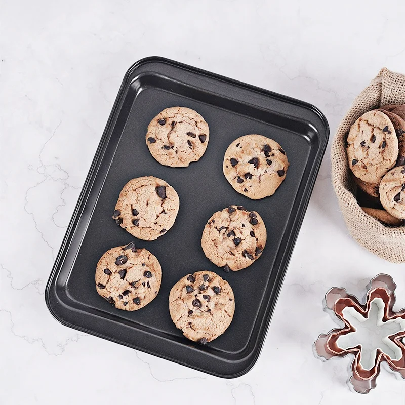 BPA free Premium Oven Tray 8 Inch Nonstick Rectangular Baking Pan With Double Handle, Black
BPA free Premium Oven Tray 8 Inch Nonstick Rectangular Baking Pan With Double Handle, Black