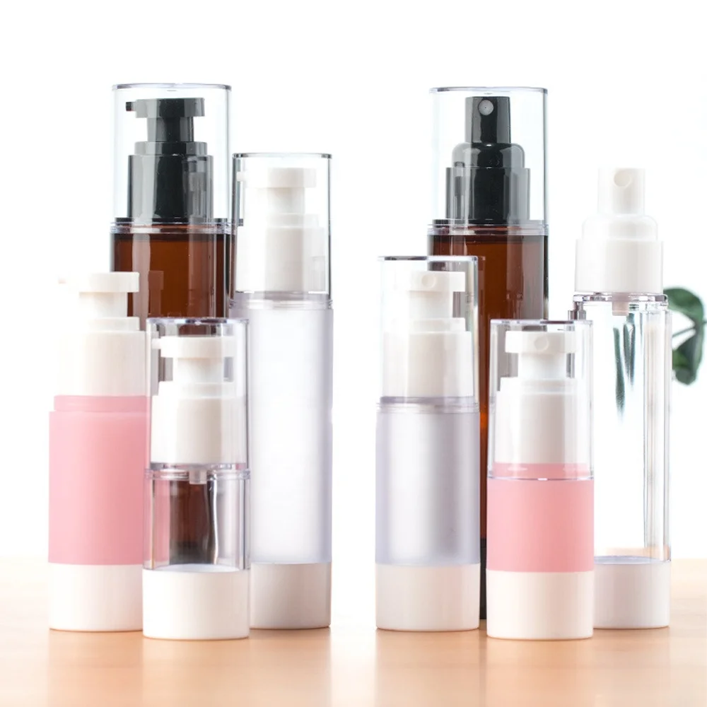 Clear bottle airless bottle cylindrical emulsion pump spray pump bottle
Clear bottle airless bottle cylindrical emulsion pump spray pump bottle