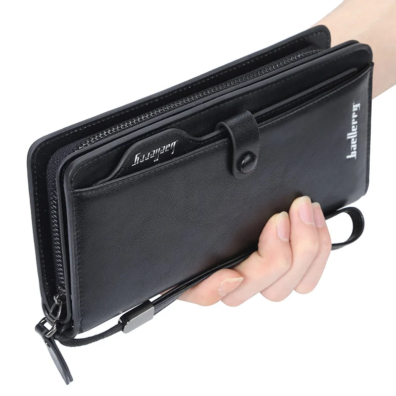 Baellerry Brand S6703 Luxury Men Wallet High-quality Leather Long Clutch Purses Buckle Zipper High Capacity Business Wallet
Baellerry Brand S6703 Luxury Men Wallet High-quality Leather Long Clutch Purses Buckle Zipper High Capacity Business Wallet