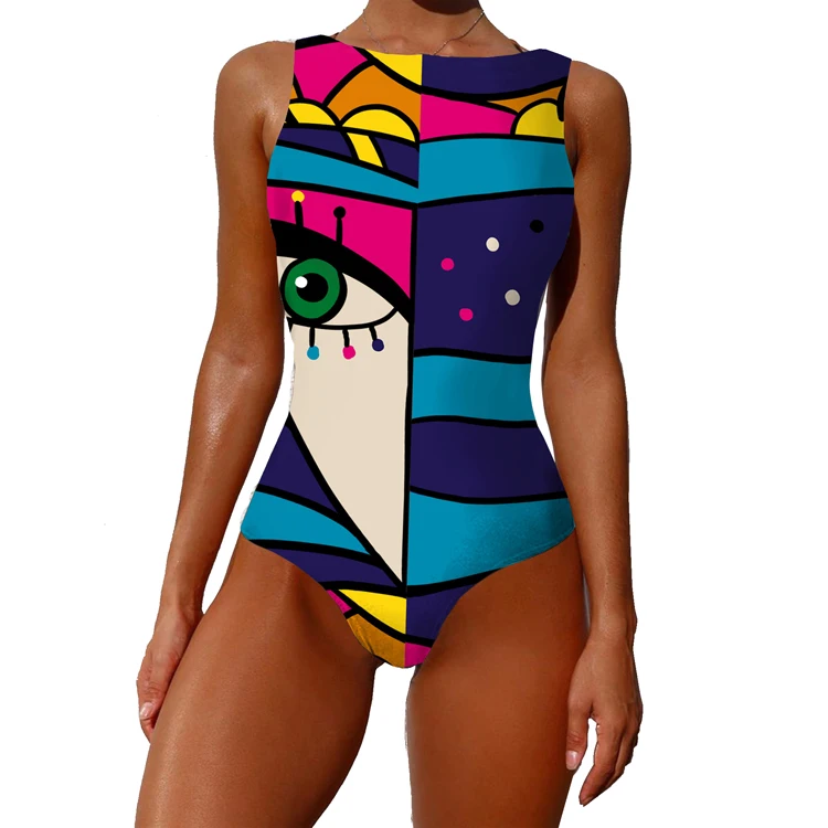 2021 new fashion one-piece bikini personality abstract printed swimsuit Rippled backless swimwear
2021 new fashion one-piece bikini personality abstract printed swimsuit Rippled backless swimwear