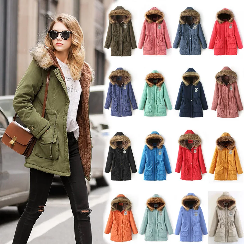 New design warm winter cotton jacket long plus size double chest collar winter women, Customized color
New design warm winter cotton jacket long plus size double chest collar winter women, Customized color