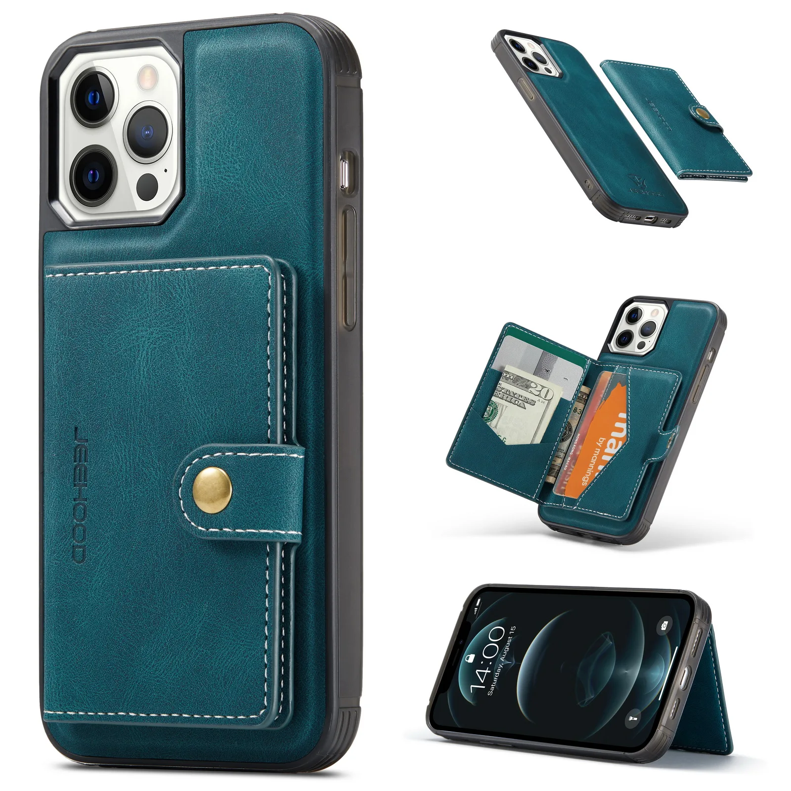 Detachable Magnetic Card Bag Flip Wallet Leather Mobile Cell Phone Case For iPhone 13 12 11 Pro Max X XR XS MAX 6 7 8, Multi
Detachable Magnetic Card Bag Flip Wallet Leather Mobile Cell Phone Case For iPhone 13 12 11 Pro Max X XR XS MAX 6 7 8, Multi