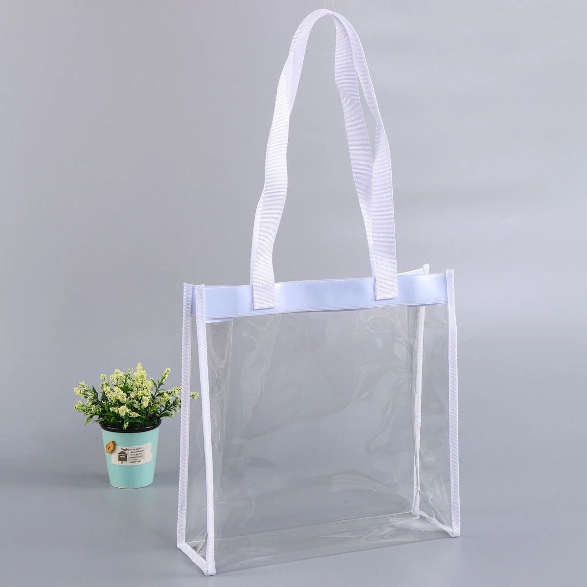 Custom Printing Lightweight Practical Standard Thick Discount Cheap Soft Portable Jelly Pvc Tote Bag, Transparent
Custom Printing Lightweight Practical Standard Thick Discount Cheap Soft Portable Jelly Pvc Tote Bag, Transparent