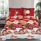New Design Bed Sheet Christmas Christmas Theme Home Use Digital Print Bedding Sets