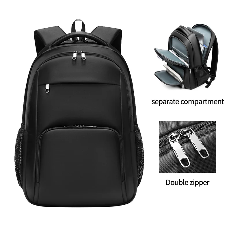Factory new wholesale custom logo oem business men waterproof school bags laptop backpack for men, Black
Factory new wholesale custom logo oem business men waterproof school bags laptop backpack for men, Black