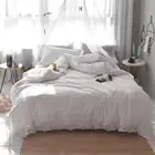 Hotel 200TC high quality duvet cover & Pillowcase luxury bedding set cotton satin solid quilt cover sheet set