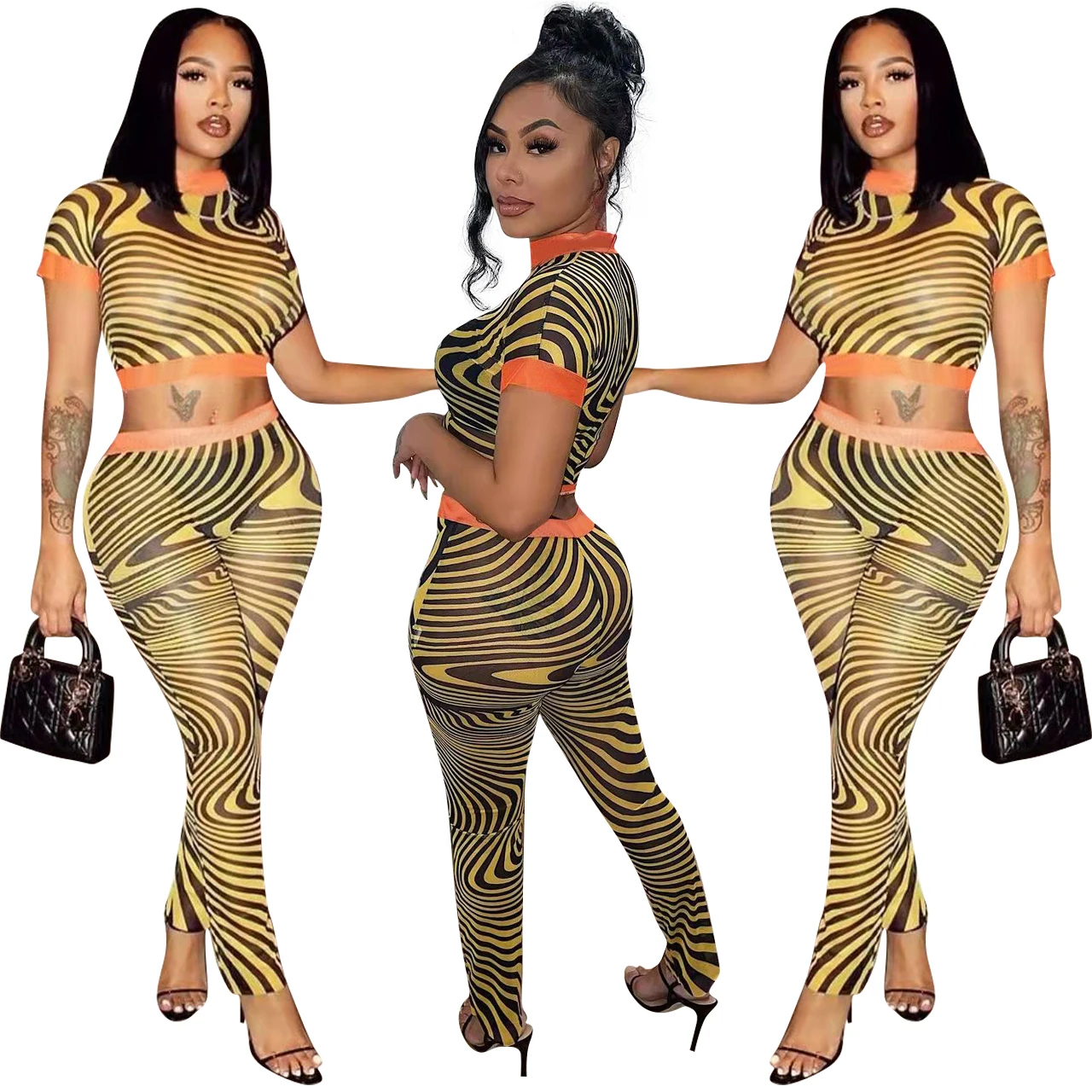 New Arrivals Summer 2022 Women Clothes Trendy Two Piece Mesh Set Women Two Piece Pants Set Knitted Crop Top Sets Women
New Arrivals Summer 2022 Women Clothes Trendy Two Piece Mesh Set Women Two Piece Pants Set Knitted Crop Top Sets Women