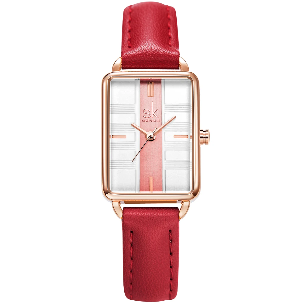Shengke Women's Watches Fashion Square Quartz Ladies Wristwatches For Women Red Leather Strap Clock Saati #K0147L
Shengke Women's Watches Fashion Square Quartz Ladies Wristwatches For Women Red Leather Strap Clock Saati #K0147L