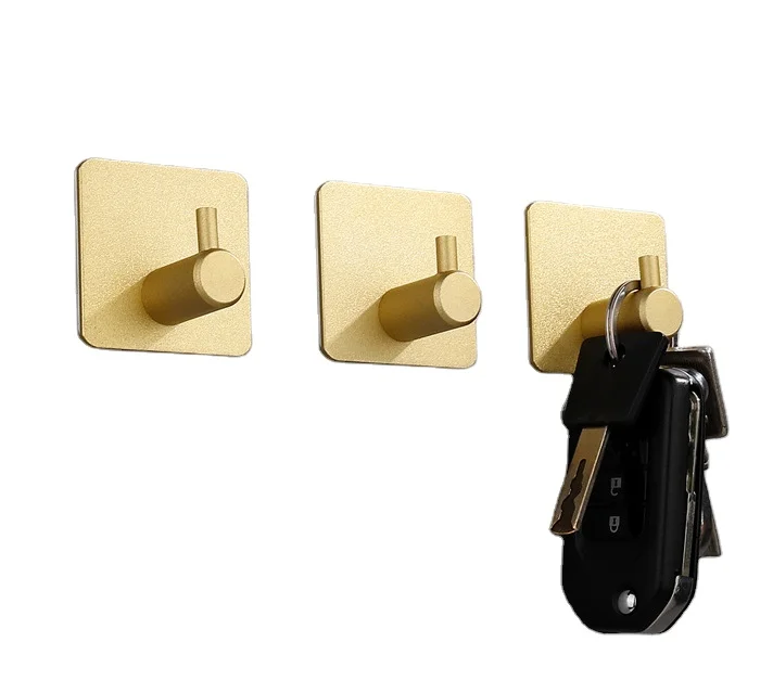 Self Adhesive Hooks Gold Brushed Brass Space Aluminum Towel Hooks Stick Hooks Door Cabinet Hanger Waterproof for hanging Cloth
Self Adhesive Hooks Gold Brushed Brass Space Aluminum Towel Hooks Stick Hooks Door Cabinet Hanger Waterproof for hanging Cloth