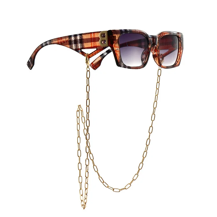New B series men's square scotch pattern with chain street ins net celebrity model sunglasses 2021women, 7colors
New B series men's square scotch pattern with chain street ins net celebrity model sunglasses 2021women, 7colors