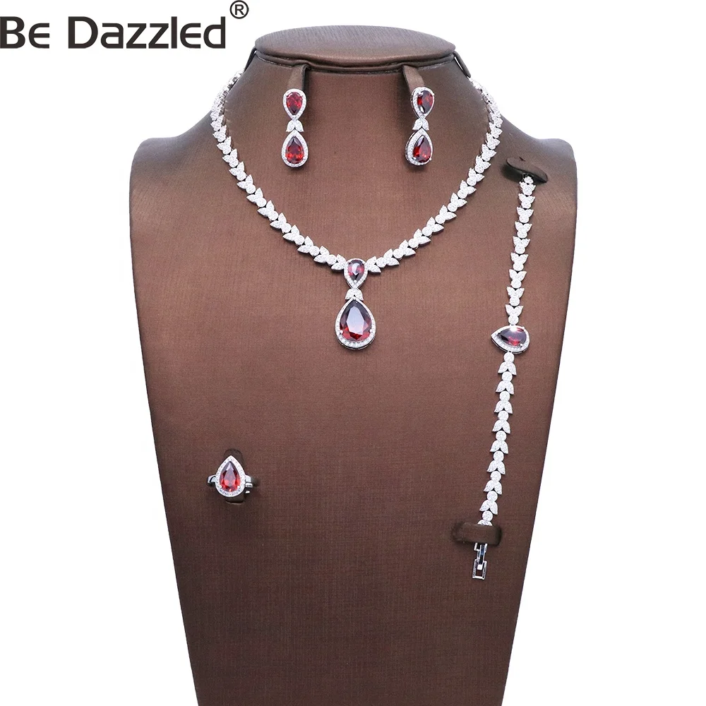 Luxury Crystal Ruby/white/green/black/blue Color CZ Bridal Wedding Women Jewelry Sets Exquisite Teardrop Zirconia Jewelry Set
Luxury Crystal Ruby/white/green/black/blue Color CZ Bridal Wedding Women Jewelry Sets Exquisite Teardrop Zirconia Jewelry Set