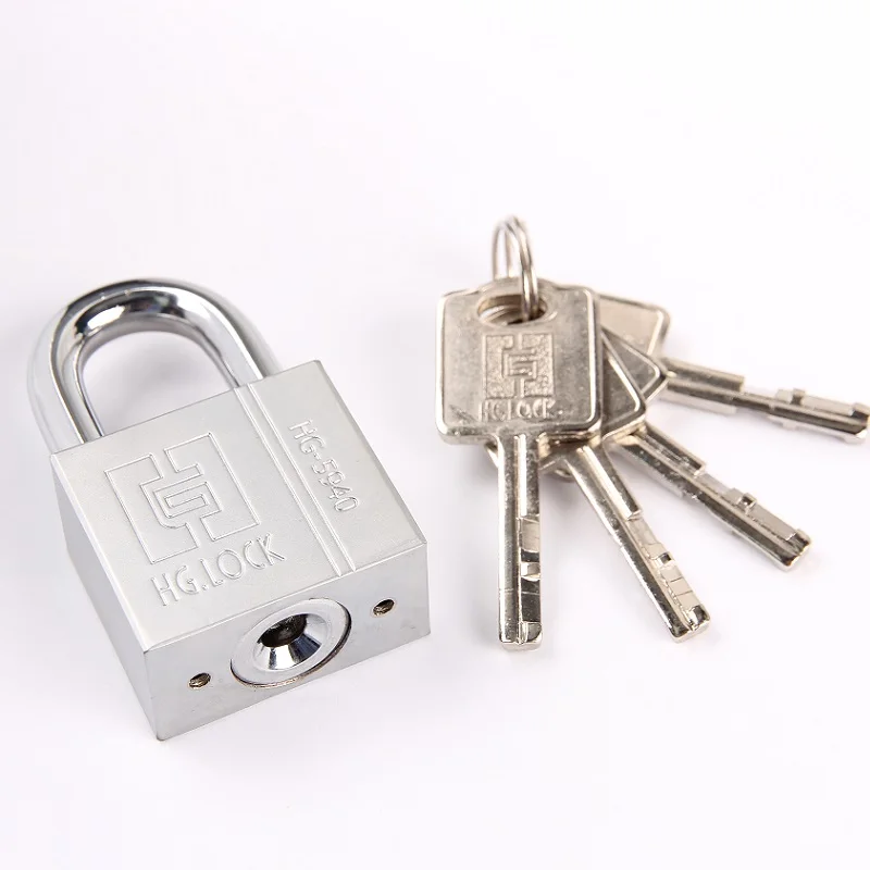 30mm 40mm 50mm 60mm master key steel door lock long shackle padlocks Anti-theft luggage padlock  with 4 keys