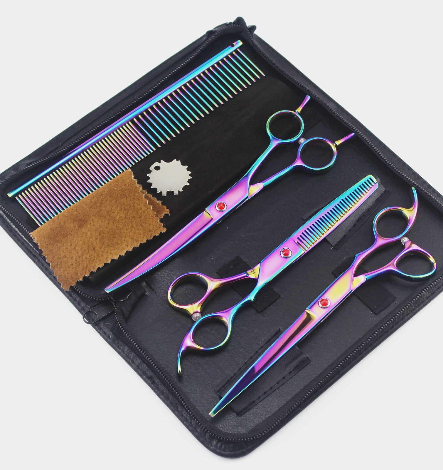 7inch Kit Cutting-Tools Curved-Shears Scissors-Up-Down Cat-Hair-Cutting Pet-Dogs-Gromming professional dog scissors 3pcs set
7inch Kit Cutting-Tools Curved-Shears Scissors-Up-Down Cat-Hair-Cutting Pet-Dogs-Gromming professional dog scissors 3pcs set