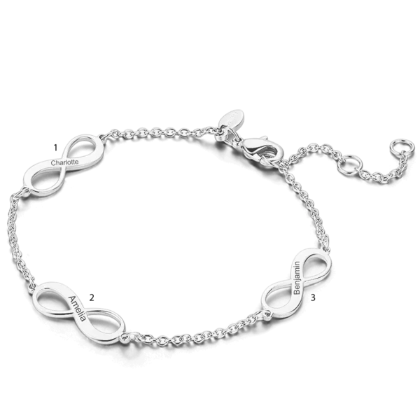Adjustable Pulsera Cutomized Engraved Infinity Bracelets Personalized Bracelet Jewelry For Women
Adjustable Pulsera Cutomized Engraved Infinity Bracelets Personalized Bracelet Jewelry For Women