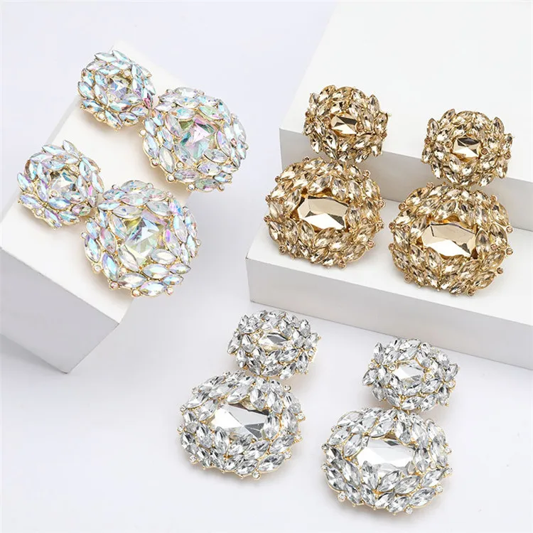Multi-layer alloy diamond-studded rhinestone glass diamond S925 silver needle earrings female temperament full diamond earrings, Picture shows
Multi-layer alloy diamond-studded rhinestone glass diamond S925 silver needle earrings female temperament full diamond earrings, Picture shows