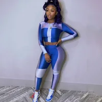 High elastic fitness tracksuit woman 2 two piece set women skinny Long sleeves crop top slim leggings sports wear suit C12688
High elastic fitness tracksuit woman 2 two piece set women skinny Long sleeves crop top slim leggings sports wear suit C12688