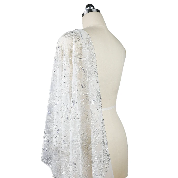 MX722 Good Price Mesh Net Sequin Lace Fabric White Color 2021 High Quality African Wedding Dress Fabric Luxury
MX722 Good Price Mesh Net Sequin Lace Fabric White Color 2021 High Quality African Wedding Dress Fabric Luxury