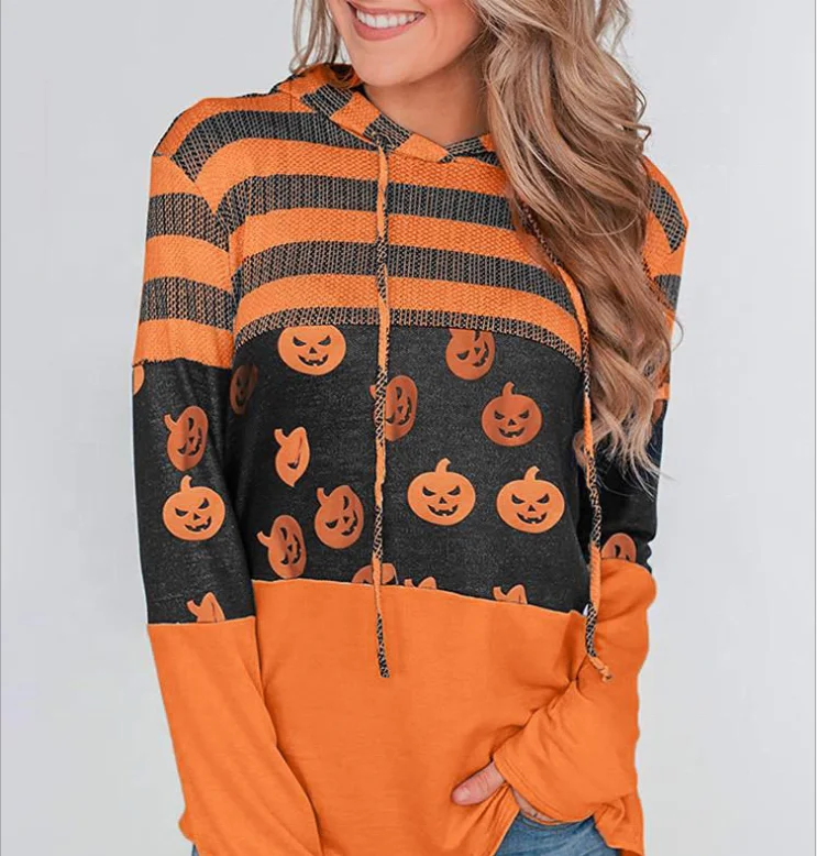 Wholesale Monogram Halloween Pumpkin Sweater ,Striped Hoodies for Women Sweatshirts Pullover Tops Hoodys
Wholesale Monogram Halloween Pumpkin Sweater ,Striped Hoodies for Women Sweatshirts Pullover Tops Hoodys