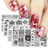 1pcs Nail Stamping Plates Painting Image Stencils For Nails Christmas Snow Flake Flowers Geometric Template Design