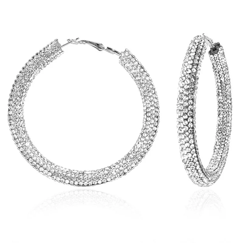 New Fashion Elegant Big Gold Circle Shiny Crystal Rhinestone Diamond Hoop Earrings for Women, As picture
New Fashion Elegant Big Gold Circle Shiny Crystal Rhinestone Diamond Hoop Earrings for Women, As picture