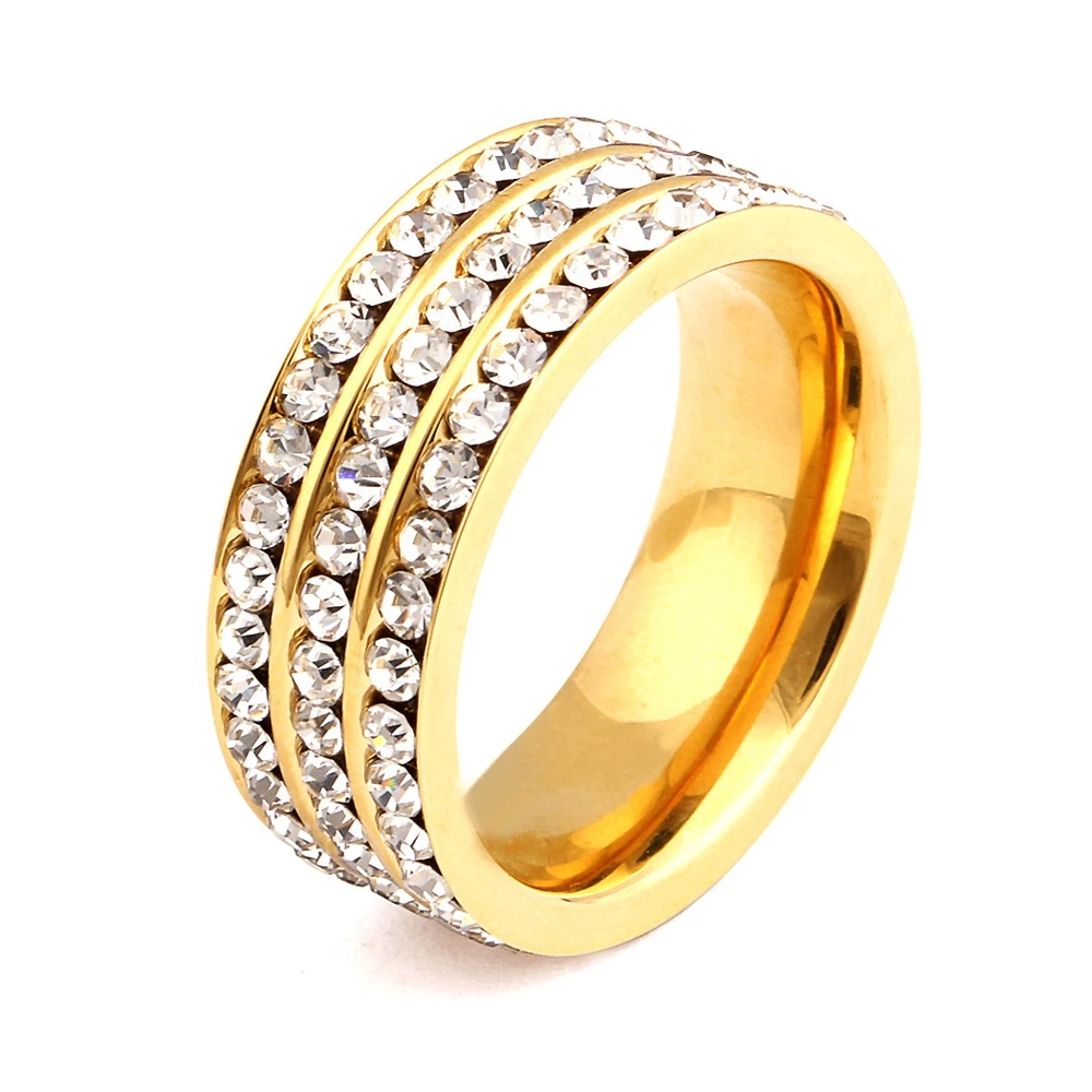 3 gang stainless gold personalized vintage women's Stainless steel ring birthday gift
3 gang stainless gold personalized vintage women's Stainless steel ring birthday gift