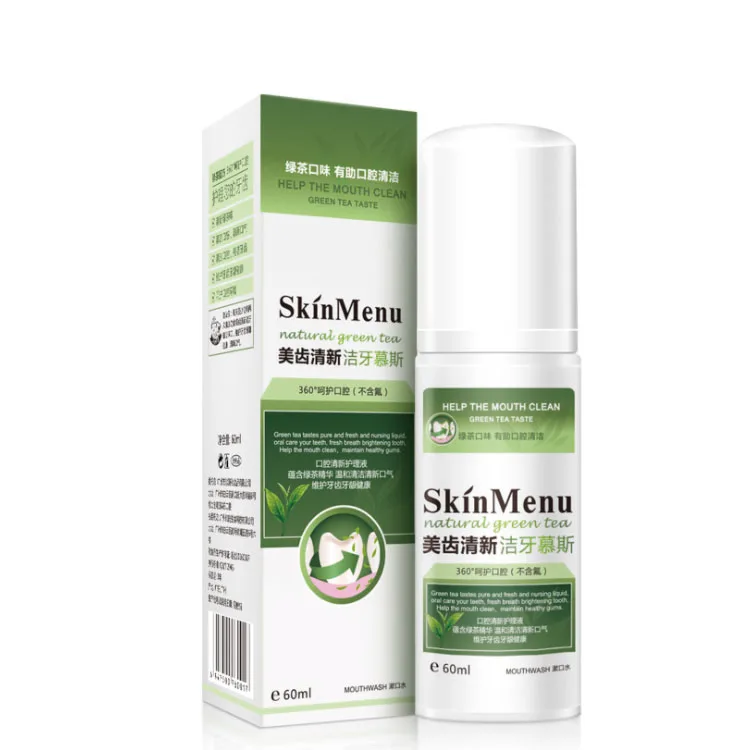 Oral Care Product Breath Teeth Whitening Activated green tea extract Mouth Wash 60ml, Colorless
Oral Care Product Breath Teeth Whitening Activated green tea extract Mouth Wash 60ml, Colorless