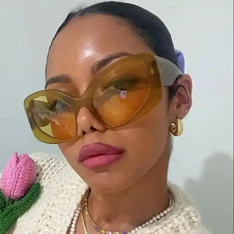Vintage Oversized Cat Eye Sunglasses For Women Fashion Luxury Brand Alloy Black Brown Sun Glasses Female Elegant Big Shades Men
Vintage Oversized Cat Eye Sunglasses For Women Fashion Luxury Brand Alloy Black Brown Sun Glasses Female Elegant Big Shades Men