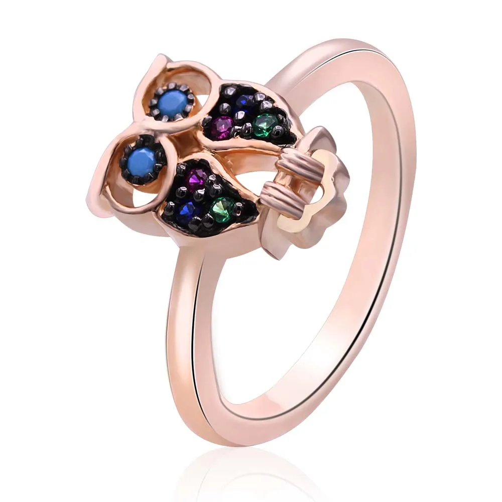 S925 Sterling Silver Rose Gold Owls Ring Jewelry Gifts for Women Owl Lovers Birthday
S925 Sterling Silver Rose Gold Owls Ring Jewelry Gifts for Women Owl Lovers Birthday