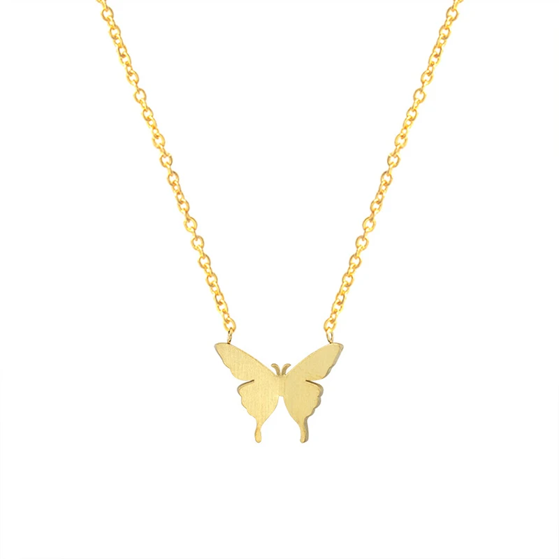 fashionable real gold plating 18k environmental protection material 304 stainless steel butterfly necklace
fashionable real gold plating 18k environmental protection material 304 stainless steel butterfly necklace