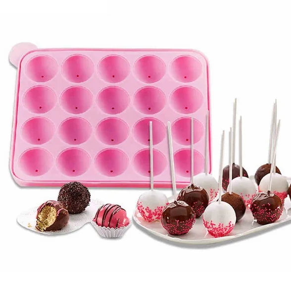 20-Capacity Silicone Round Lollipop Mold Party Cupcake Baking Mold Chocolate Hard Candy Cake Pop Stick Mold Tray
20-Capacity Silicone Round Lollipop Mold Party Cupcake Baking Mold Chocolate Hard Candy Cake Pop Stick Mold Tray