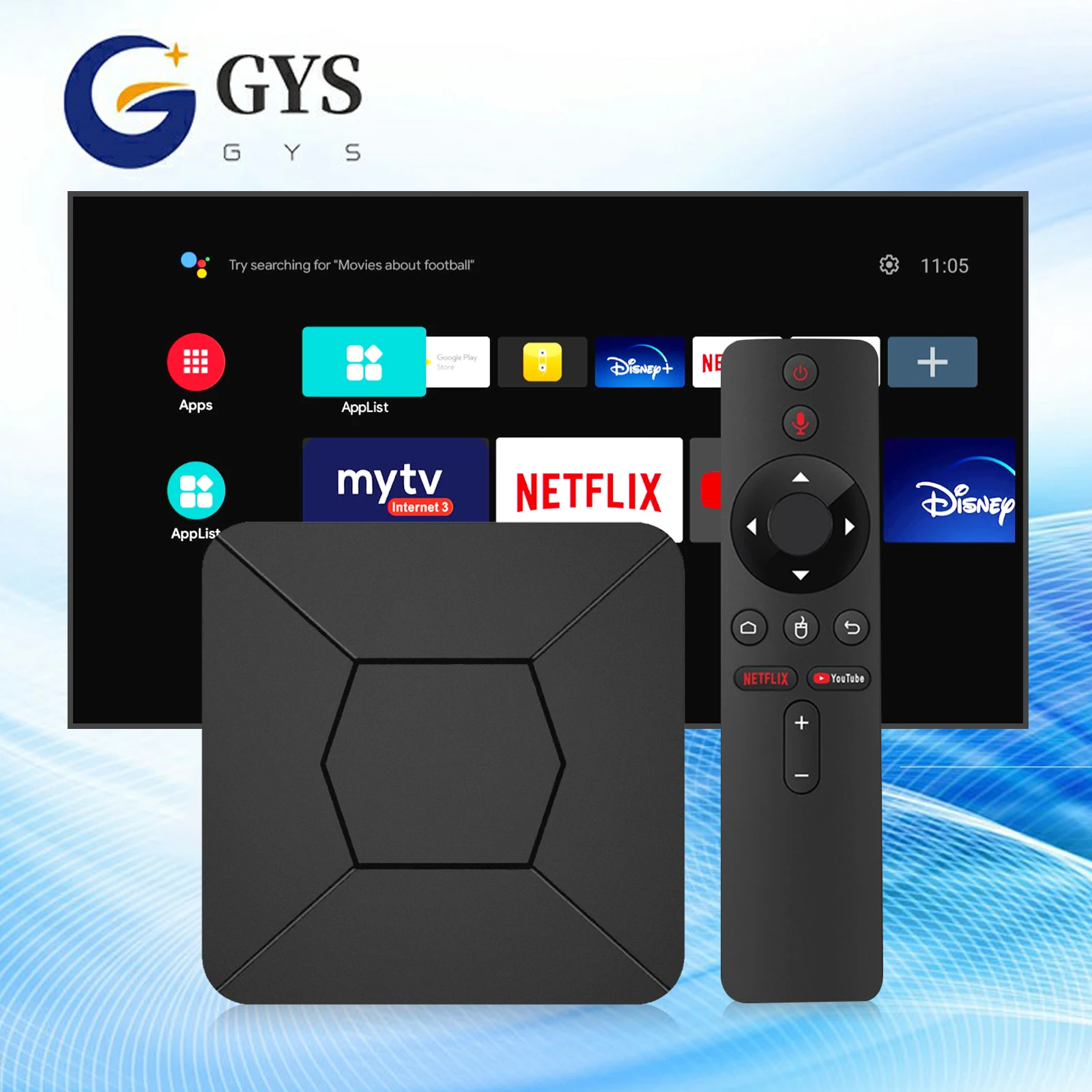 

GYS Android 10 Smart Tv Box My Tv Streaming Allwinner H313 2Gb 8Gb Q5 Dual Wifi Set Top box Digital Android Tv Box