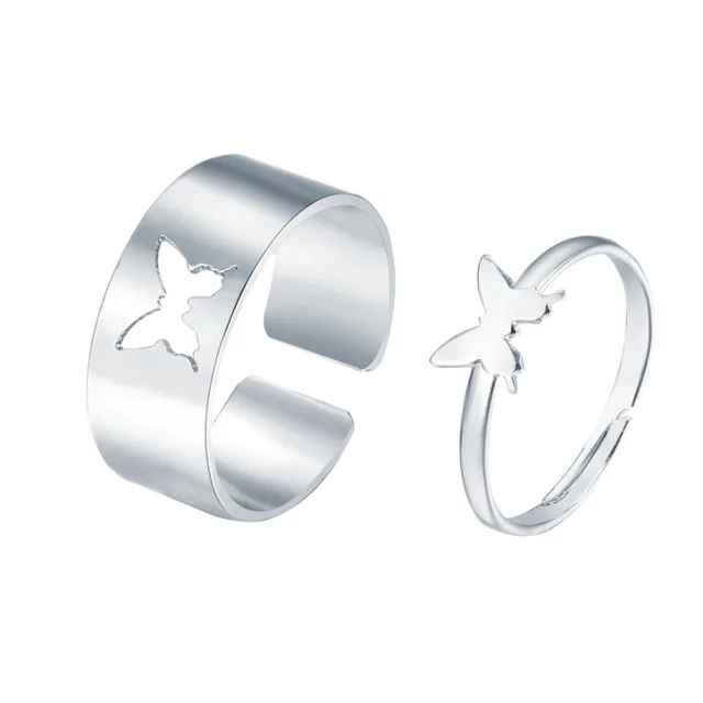 New fashion opening pair ring 2-piece creative personalized butterfly punk couple ring, Gold,silver
New fashion opening pair ring 2-piece creative personalized butterfly punk couple ring, Gold,silver