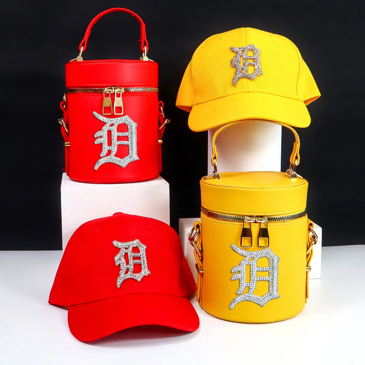 Wholesale made in china factory detroit purse and hat set women bucket messenger handbags wholesale, 7 colors
Wholesale made in china factory detroit purse and hat set women bucket messenger handbags wholesale, 7 colors