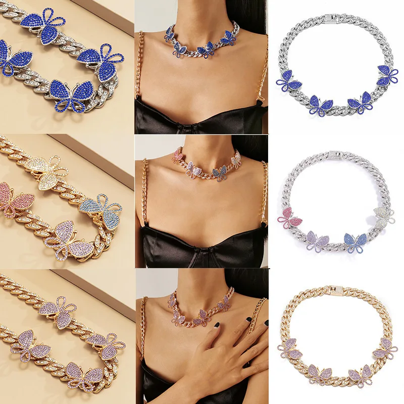 Big Wide korean colorful clear quartz blue crystal chain butterfly cuban link choker necklace with diamond
Big Wide korean colorful clear quartz blue crystal chain butterfly cuban link choker necklace with diamond