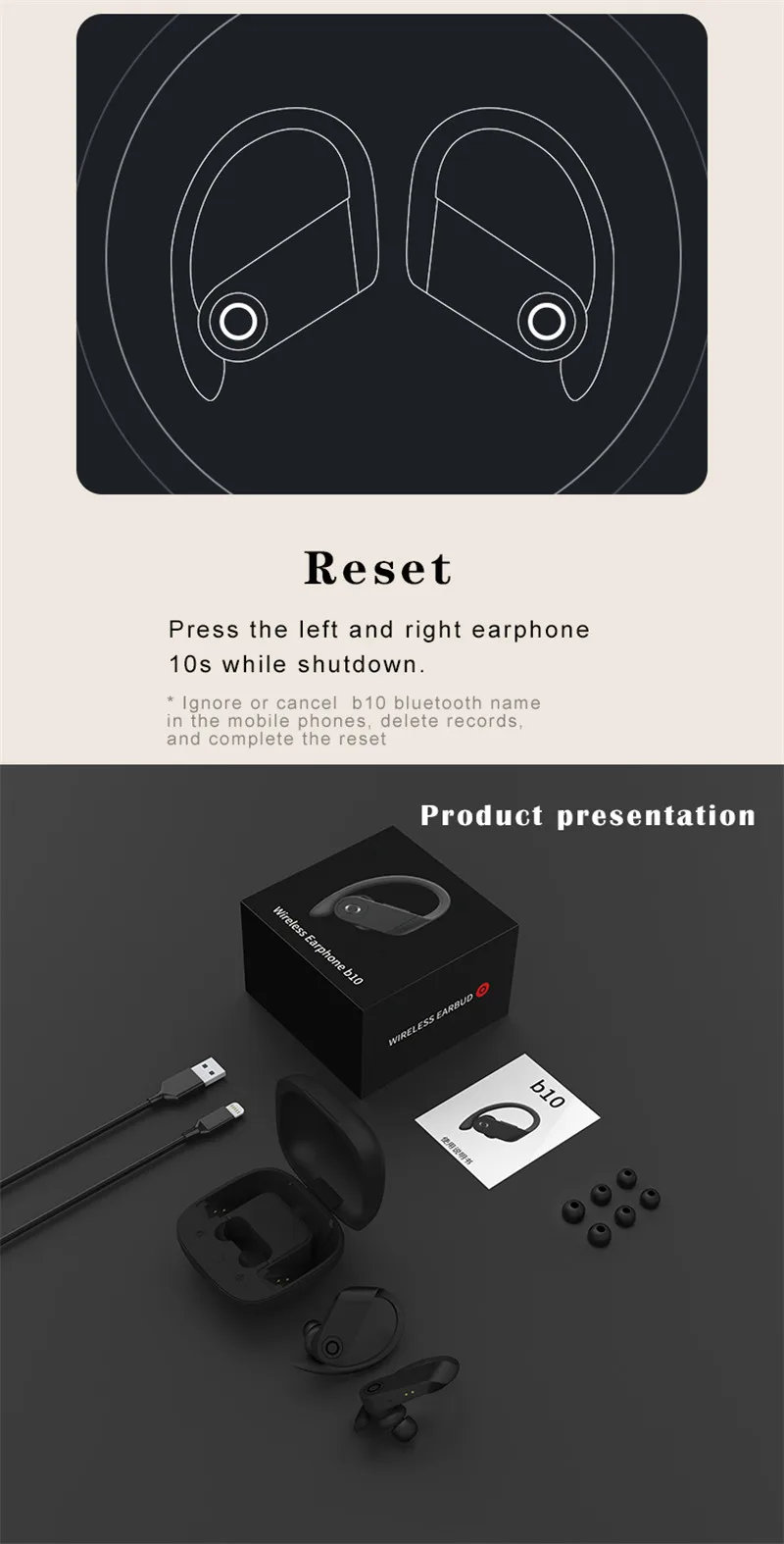 Beatstudio wireless charge earphone use for beats wireless headphones bluetooths headset b10 tws sport earbuds - ANKUX.COM
