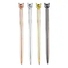 New Design Custom LOGO Novelty Personalized Advertising Kid Animal Metal Fox Ballpoint Pen