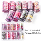 Foil 2020 Valentine's Day Nail Art Decals Full Transfer Foil Nail Foil For Nail Art Sticker
