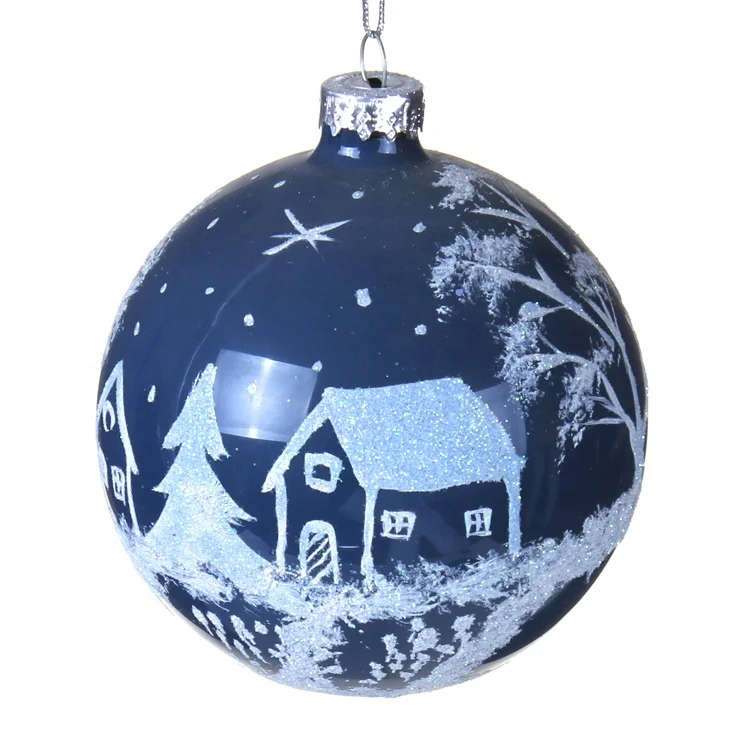 Hand- painted christmas ball ornaments,christmas ball with pattern Eco-friendly