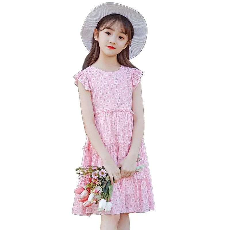 Fashion Casual Floral Printing Girl Children Dress Natural Style Little Fresh Daisy Dress Summer Sleeveless Breathable Clothing 
Fashion Casual Floral Printing Girl Children Dress Natural Style Little Fresh Daisy Dress Summer Sleeveless Breathable Clothing