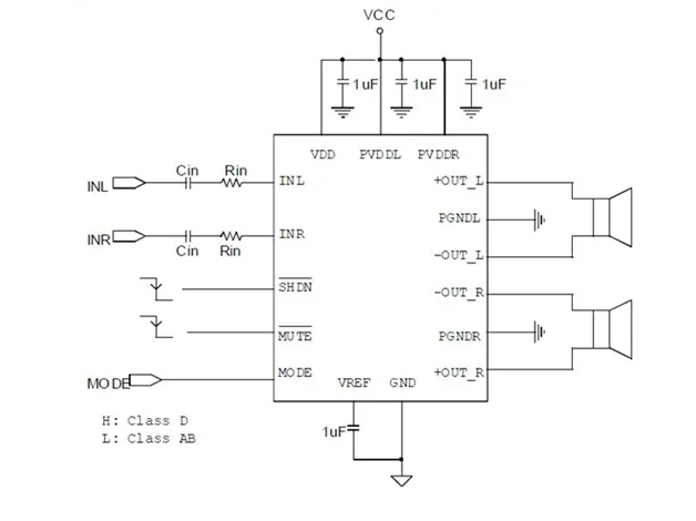 8406 pam8406 no interference stereo class d audio