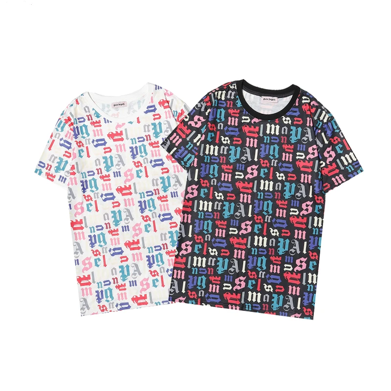 2021 New Style Unisex Casual T-shirt Colorful Dense Letter Printing Round Neck Short Sleeve Loose T-shirt, Customized colors
2021 New Style Unisex Casual T-shirt Colorful Dense Letter Printing Round Neck Short Sleeve Loose T-shirt, Customized colors