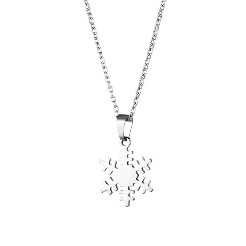 Stainless Steel Necklace Female Romantic Snowflake Clavicle Chain Hexagonal Star Pendant Christmas
Stainless Steel Necklace Female Romantic Snowflake Clavicle Chain Hexagonal Star Pendant Christmas