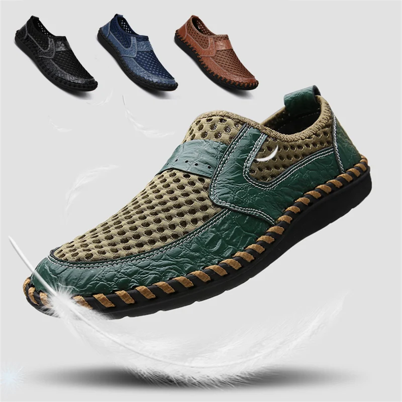 Men's Casual Shoes Leather Loafers Breathable Sandals Outdoor Fisherman Shoes Walking Slip, Brown,black,green,grey
Men's Casual Shoes Leather Loafers Breathable Sandals Outdoor Fisherman Shoes Walking Slip, Brown,black,green,grey