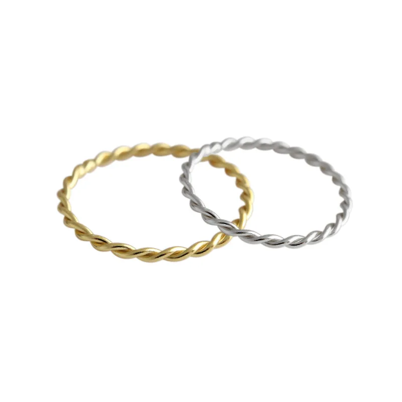 Wholesale Custom Korean Style Simple Twist 925 Sterling Silver 18k Gold Plated Rings
Wholesale Custom Korean Style Simple Twist 925 Sterling Silver 18k Gold Plated Rings