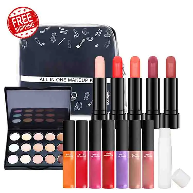 Private label cosmetic makeup kit box for professionals full set ladies makeup lipstick set
Private label cosmetic makeup kit box for professionals full set ladies makeup lipstick set